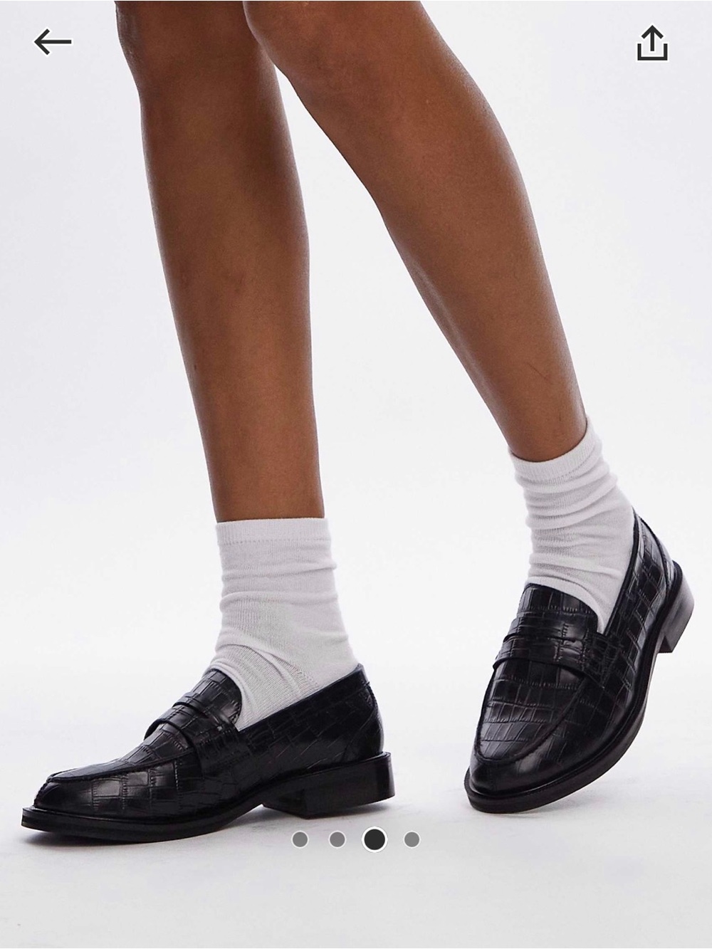 TOPSHOP Croc loafers
